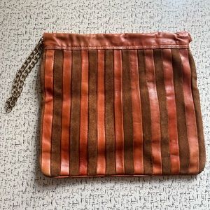 Vintage Italian suede stripe handbag